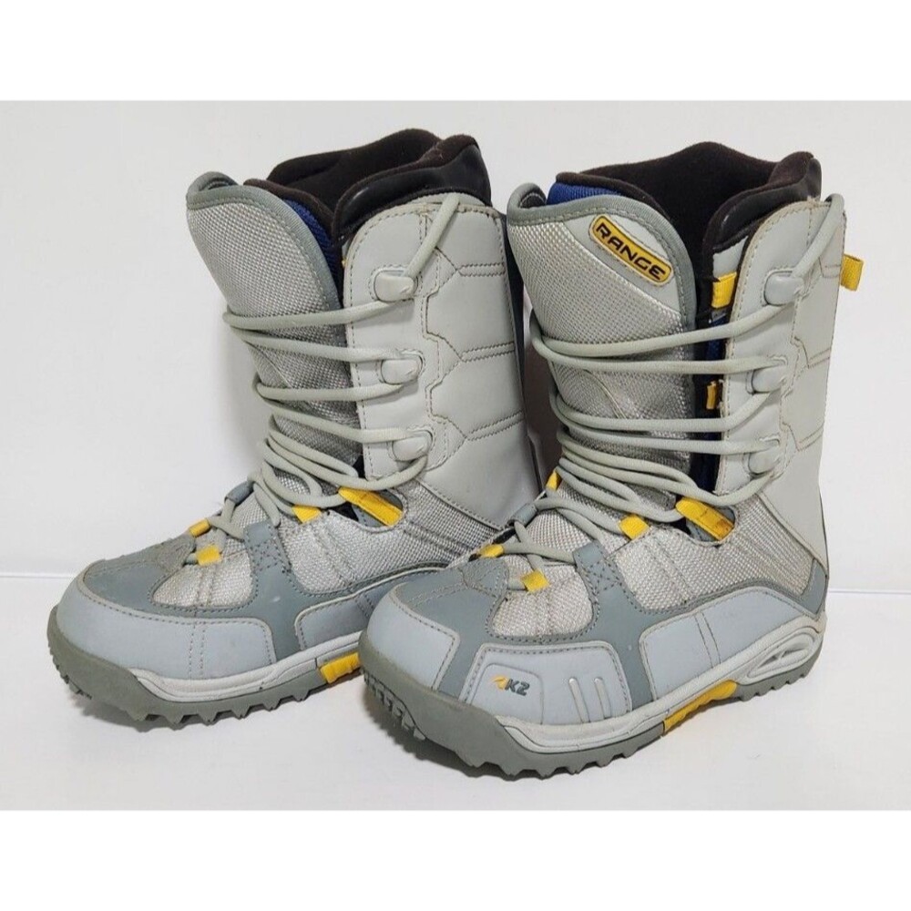 Women’s K2 Range Snowboard Boots (Size 6) Lace-Up Level 1 Gray/Yellow